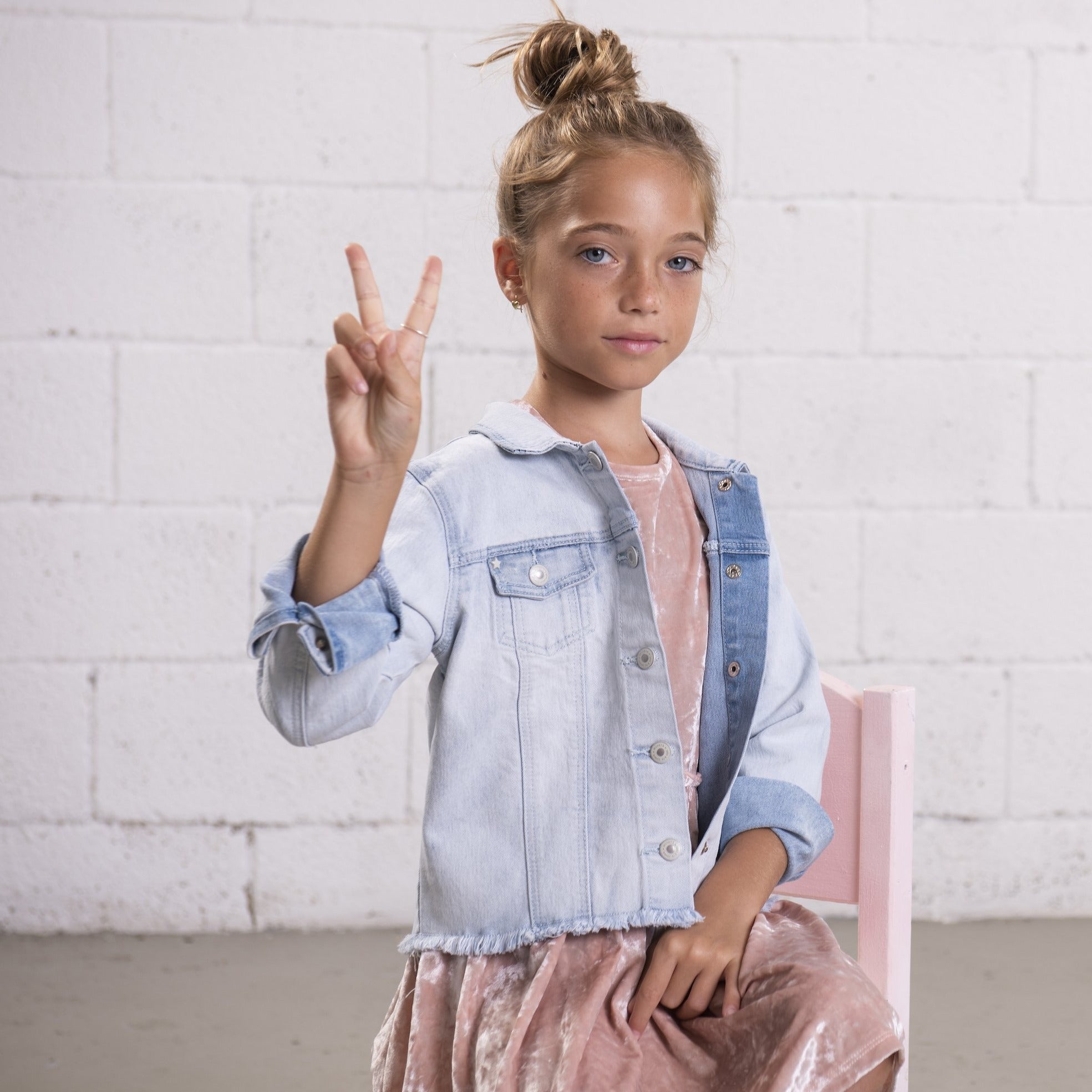 Girls Jacket J,Jeans - Light Blue
