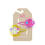 T. BUTTERLY  PINK & YELLOW Hair Clip