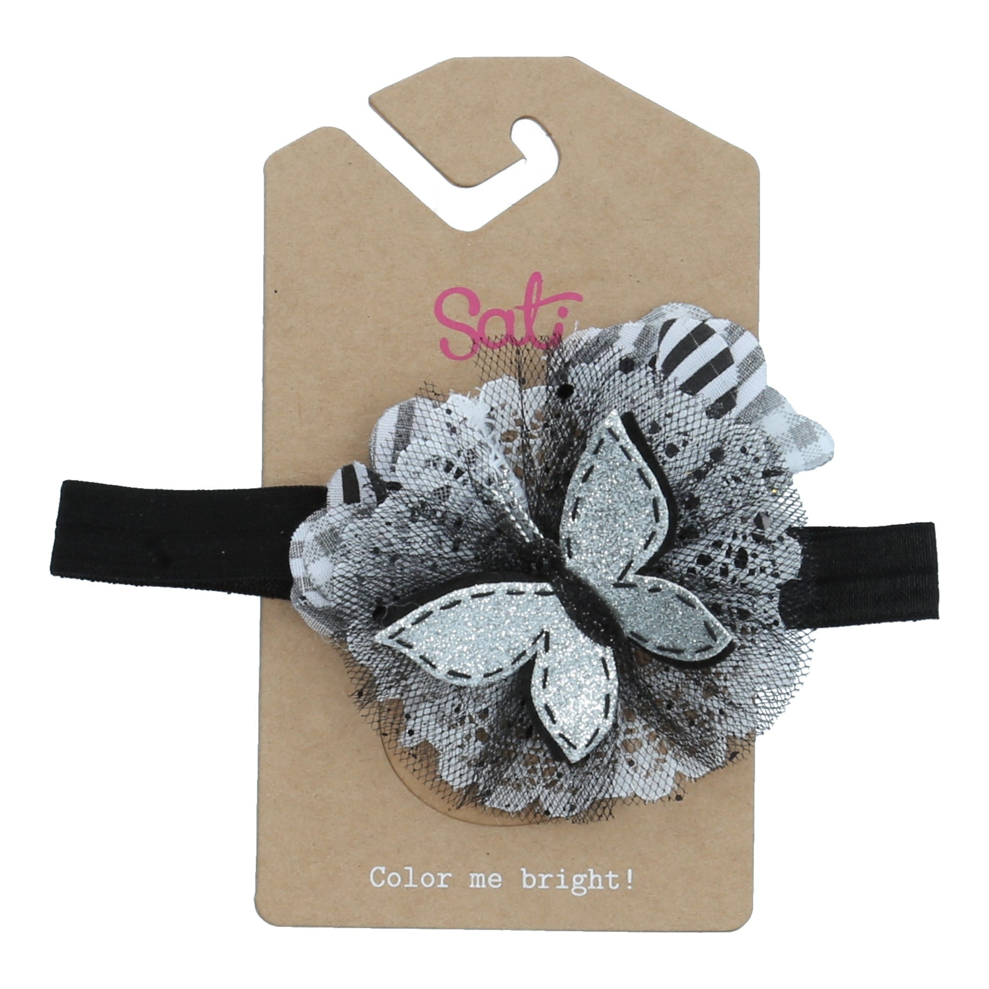 L. BLACK BUTTERFLY HEADBAND