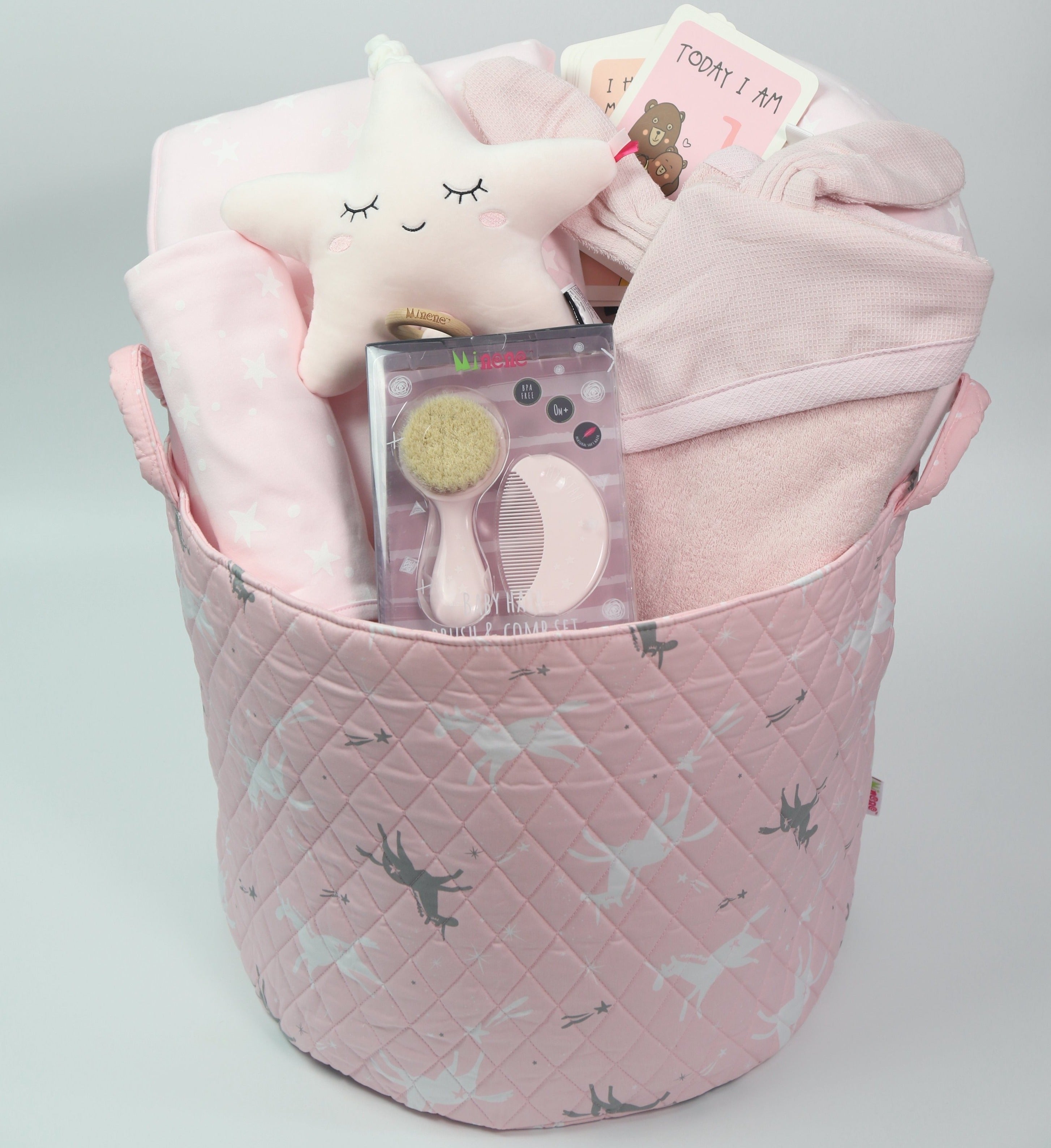 "Welcome A Little Princess "Gift Basket - Baby Pink Star!