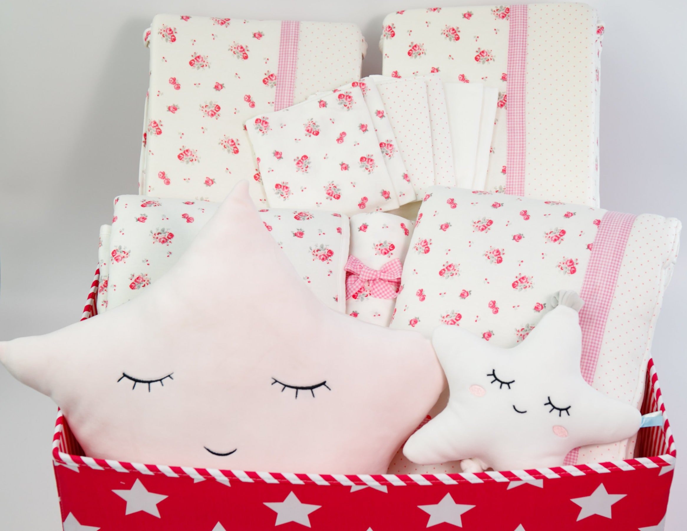Special Cream & Pink Floral Bedding Gift Box