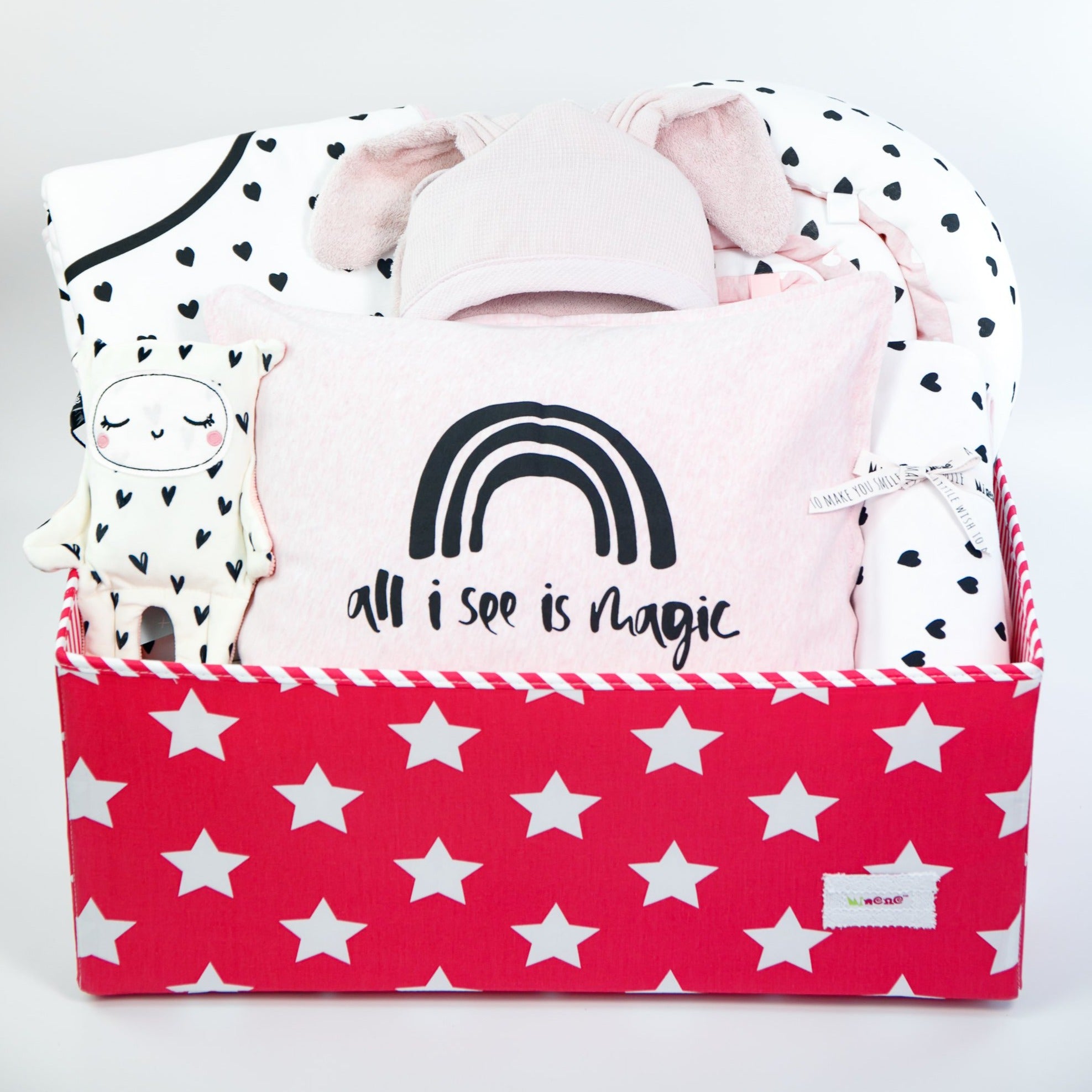 Gorgeous Baby Pink Heart Bedding Gift Box