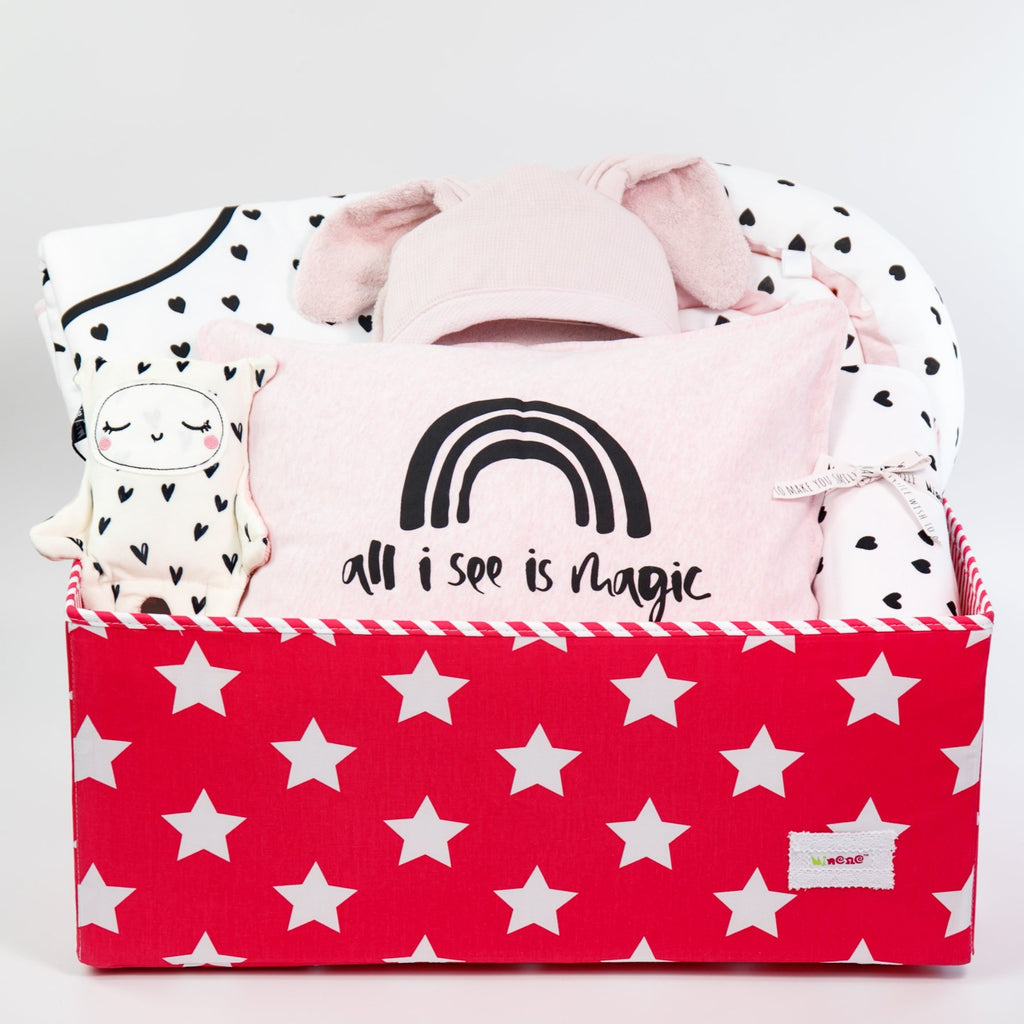 Gorgeous Baby Pink Heart Bedding Gift Box