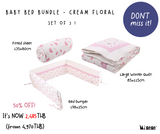 Baby Bed Bundle - Cream Floral